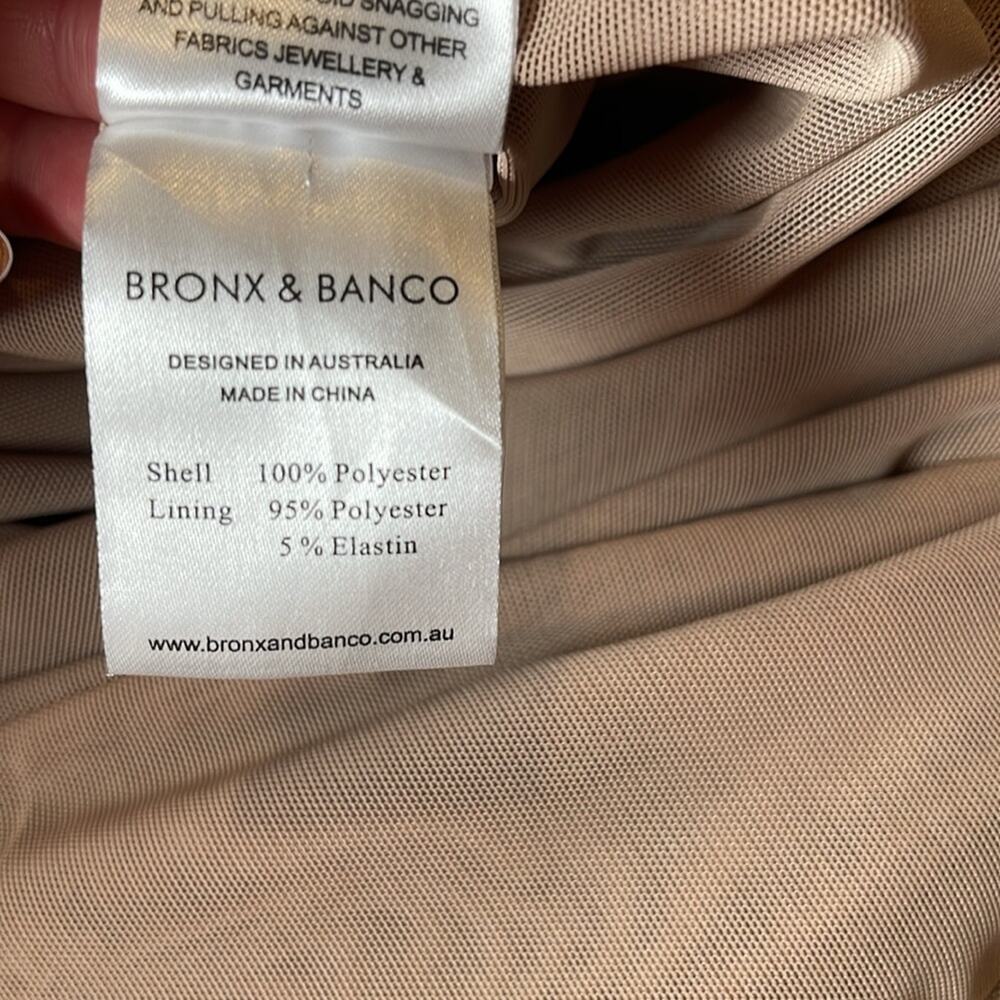 Bronx and Banco Tan Floral Maxi Dress with Black & White Embroidery - Picture 11 of 11